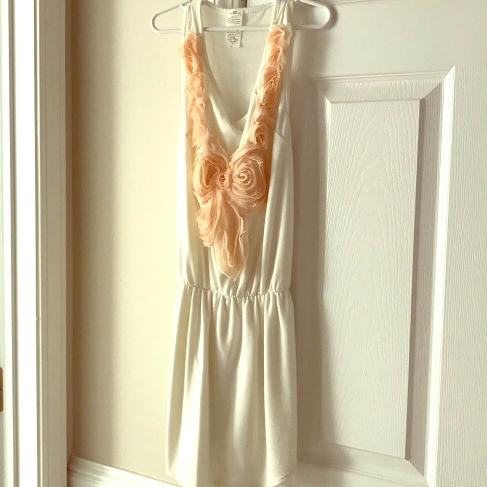 Girls ivory cotton dress
